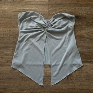 Edikted blue twisted split front tube top